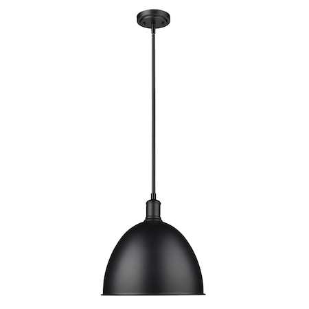 Z-Lite Sawyer 1 Light Pendant, Matte Black 4500P12-MB